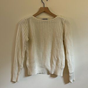 Vintage cream cable knit sweater